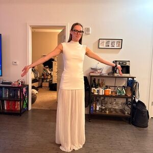 Naked Wardrobe maxi dress in Bone - like new!